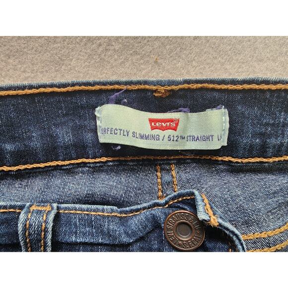 Levi's 512 •Perfectly Slimming Women's Stretch Denim Blue Jeans Bootcut Size 12M - Picture 8 of 9